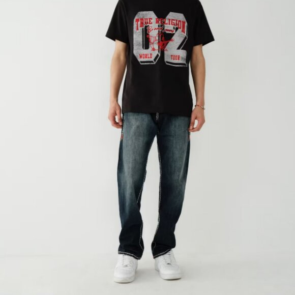 TRUE RELIGION RICKY SUPER T STITCH STRAIGHT JEAN SZ32 - Picture 6 of 7